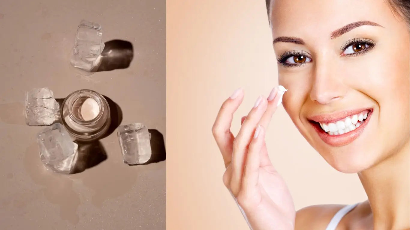Skincare Creme und Eis aus der Farmona Kosmetik Kollektion für frische Hauteffektion