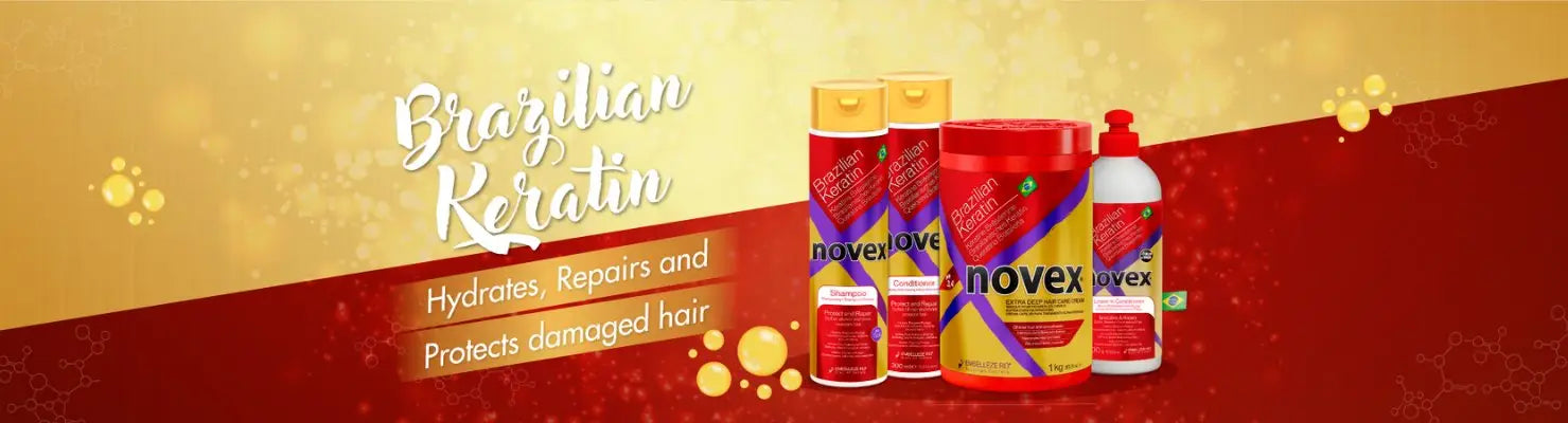 Novex Brazilian Keratin Haarserum Produkte Sammlung, gepflegtes gesundes Haar