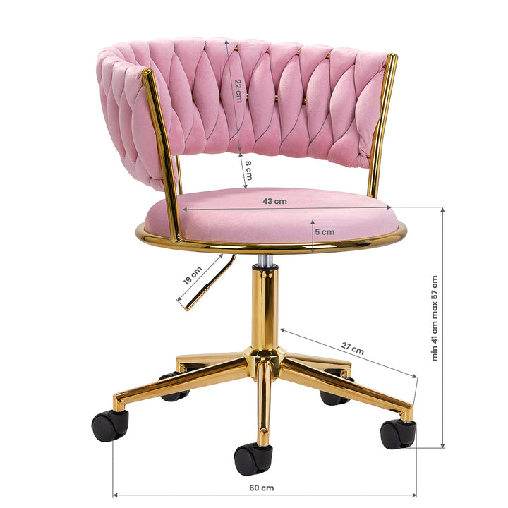 4Rico Drehstuhl QS-GW01G rosa