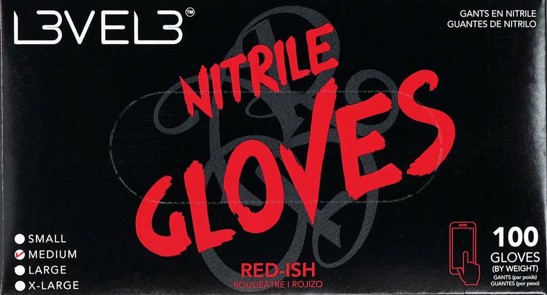 L3VEL3 Nitrilhandschuhe Medium Red-ish