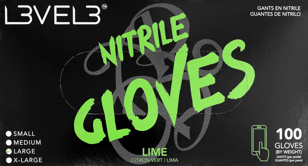 L3VEL3 Nitrilhandschuhe Lime – Produktansicht 2