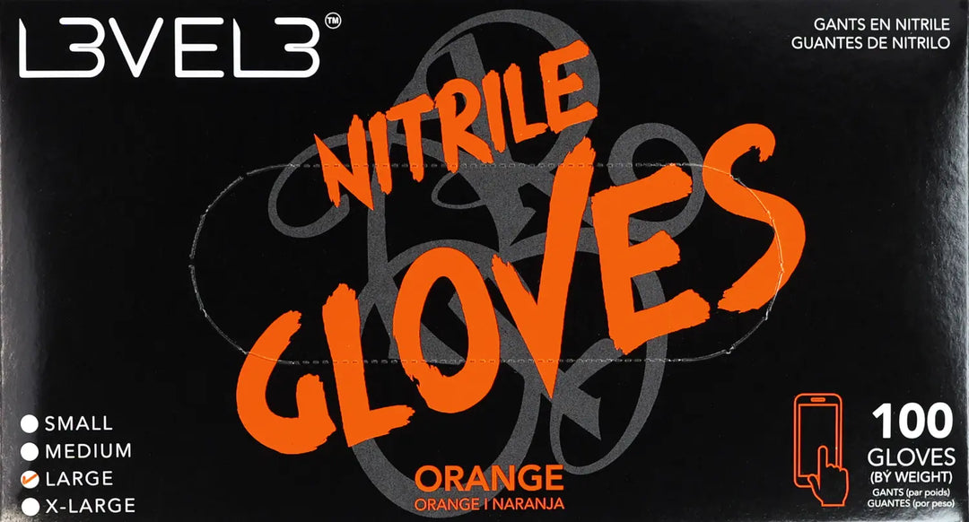 L3VEL3 Nitrilhandschuhe Orange – Produktansicht 2
