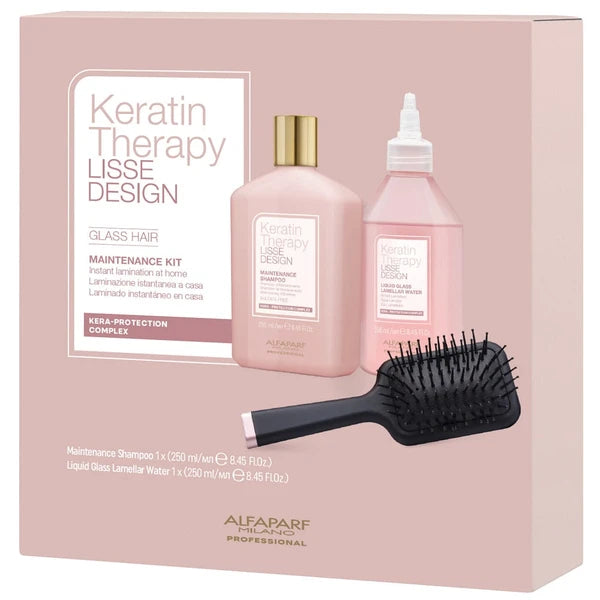 Alfaparf Milano Geschenkset Keratin Therapy Lisse Design Glass Hair