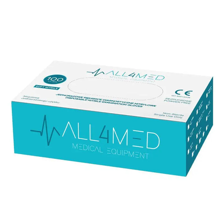 Schwarze Einweghandschuhe aus Nitril im All4med Box