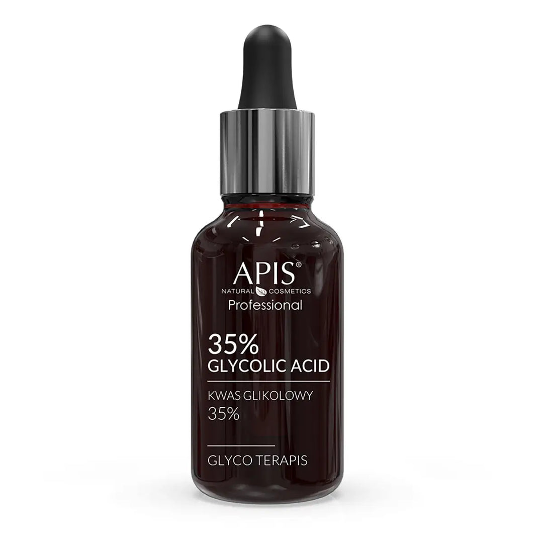 Darkes Glasflasche mit Tropfer für Apis Glyco Terapis Glykolsäure 35% 30 ml