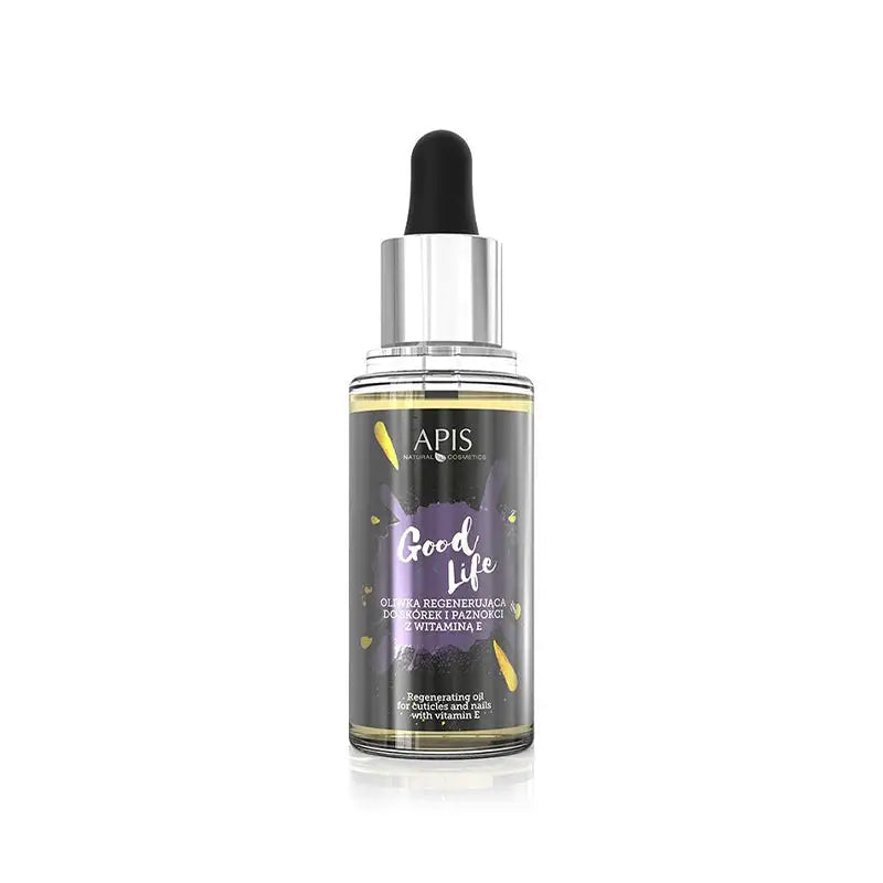 Flasche mit regenerierendem Nagelhaut- und Nagelöl von Apis Good Life, 30 ml