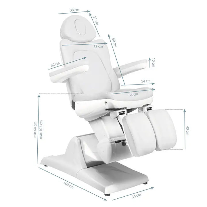 Weiße elektrische Kosmetikliege Azzurro 870s pedi mit verstellbaren Dimensionen