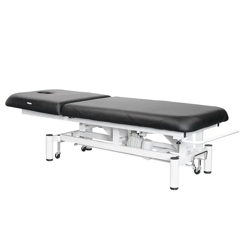 Schwarze gepolsterte Physiotherapieliege mit weißem Rahmen des Azzurro Elektrische Massageliege 684 1 Motor Schwarz