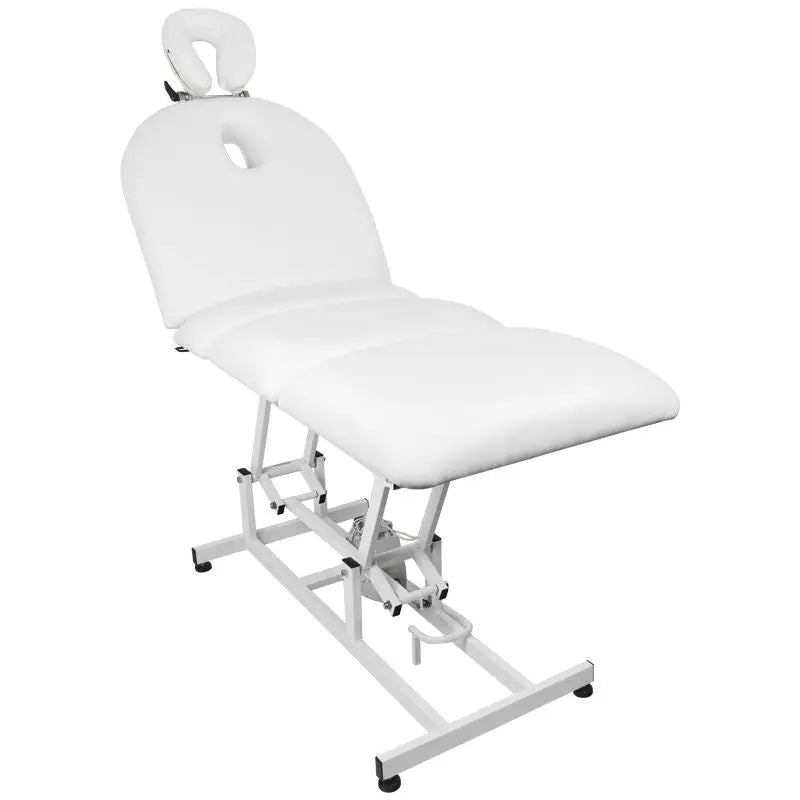 Weiße elektrische Massageliege Azzurro 693a mit verstellbarer Oberfläche