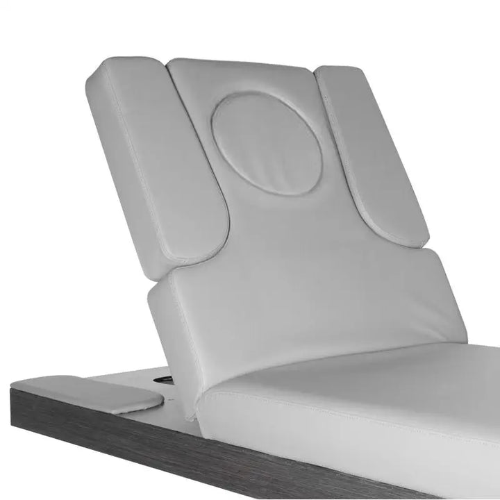 Verstellbare graue Massagebank Azzurro Spa-Kosmetikliege Wood 815B mit Beleuchtung