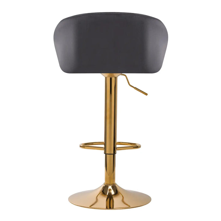 Barhocker QS-B16G Grau Samt - Barhocker