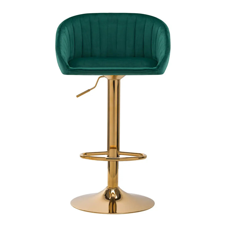 Barhocker QS-B16G Grün Samt - Barhocker