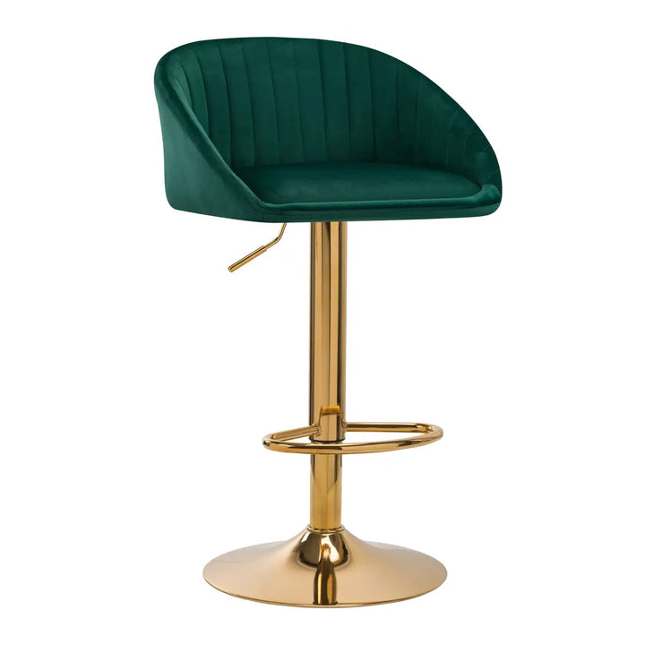 Barhocker QS-B16G Grün Samt - Barhocker
