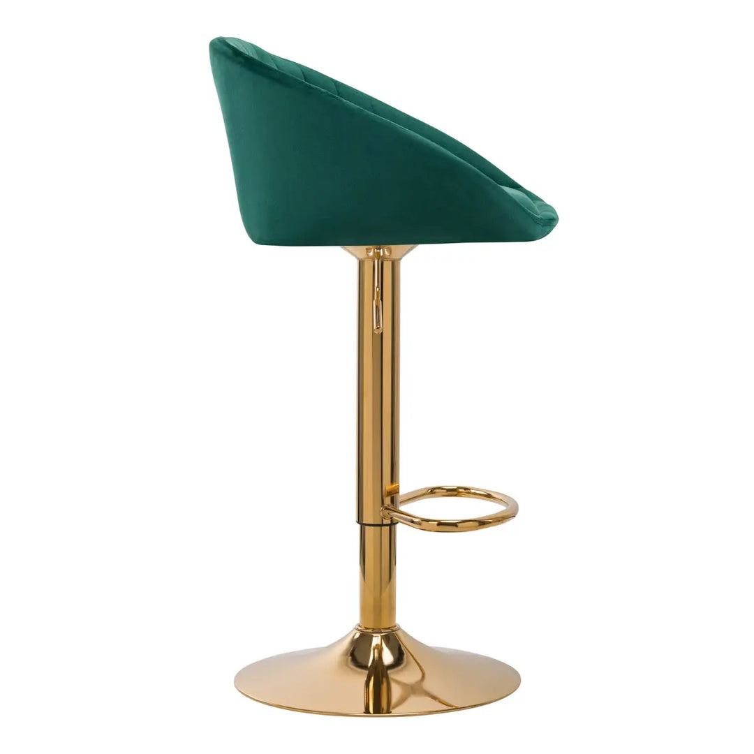 Barhocker QS-B16G Grün Samt - Barhocker