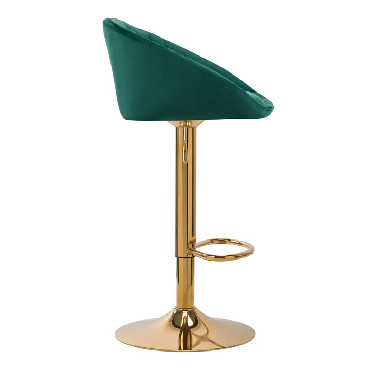 Barhocker QS-B16G Grün Samt - Barhocker