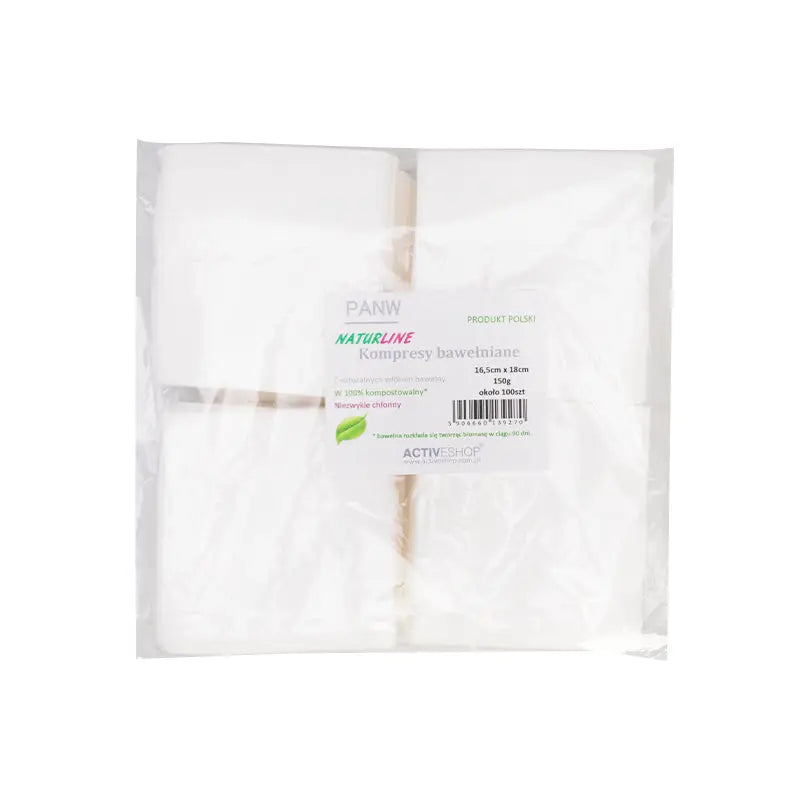 Baumwollkompressen Naturline 150g 16,5 x 18 cm - Baumwollkompressen