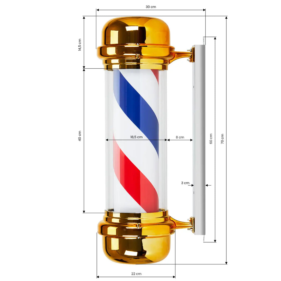 Beleuchteter Plafond Friseursalon BB-02 gold groß - Beleuchteter Plafond