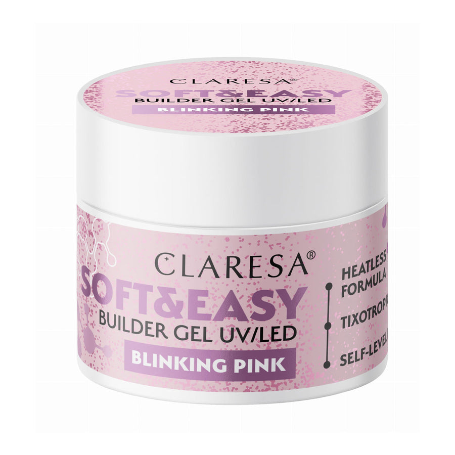 Claresa Aufbaugel Soft&Easy Gel blinking pink 90g