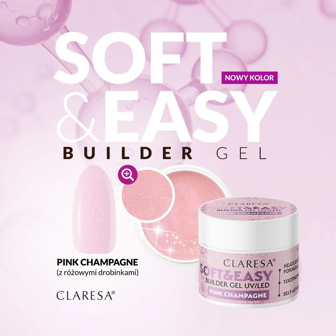 Claresa Aufbaugel Soft&Easy Gel rosa champagner 12g