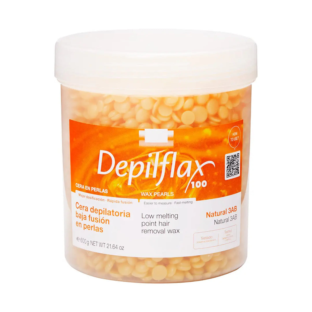 Container mit Depilflax Wachskugeln für Haarentfernung in 600g Natural