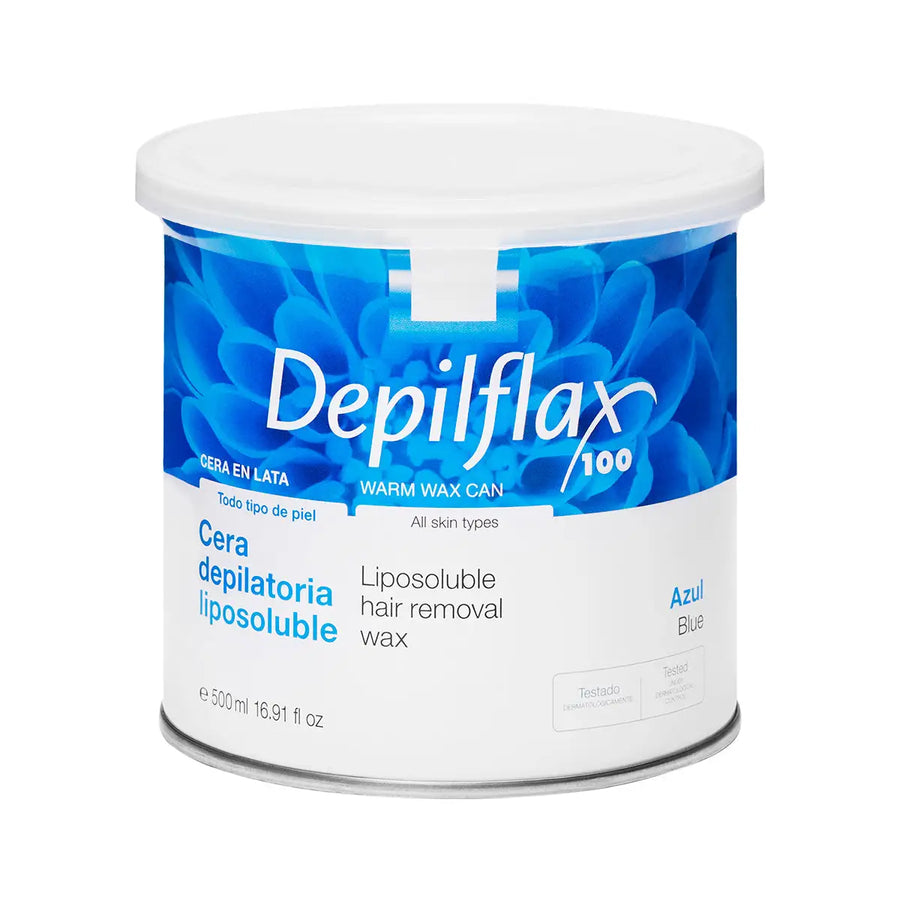 Depilflax 100 warm Wachskanne für Haarentfernung in Depilflax Enthaarungswachs 500ml Azulen
