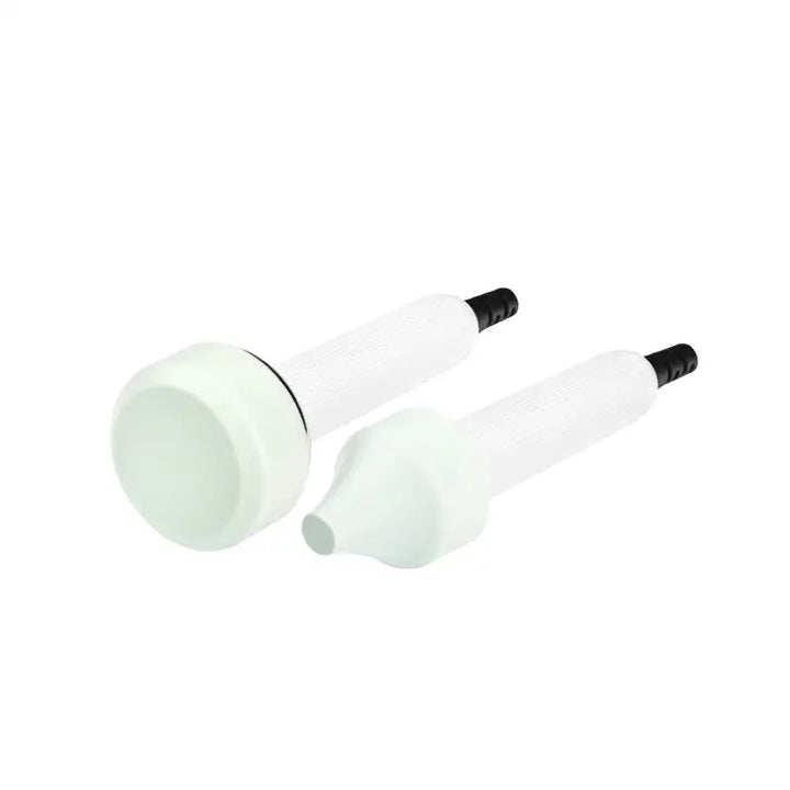 Zwei weiße Massageköpfe für Elegante 872 2in1 Darsonval Ultraschallgerät