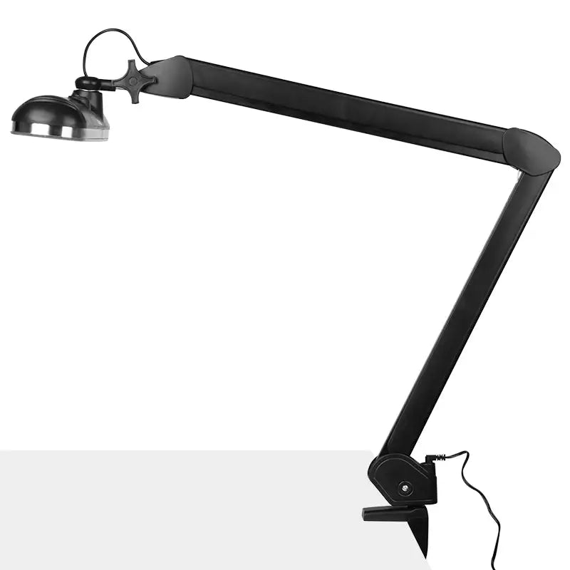 Verstellbare schwarze Schreibtischlampe Elegante Lupenleuchte LED 801-l mit Schraubstock