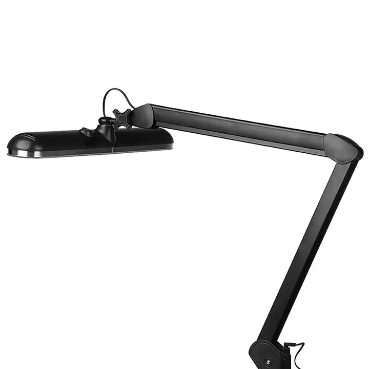 Schwarze verstellbare Schreibtischlampe Elegante Lupenleuchte LED 801-l mit Schraubstock