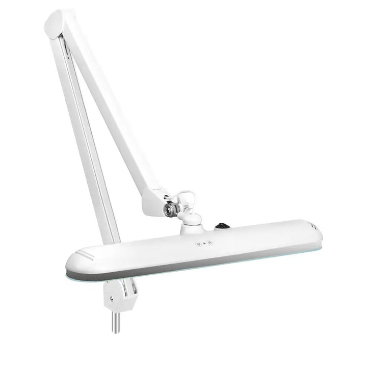 Aktuell verstellbare weiße Schreibtischlampe Elegante Lupenleuchte LED 801-l mit Stativ