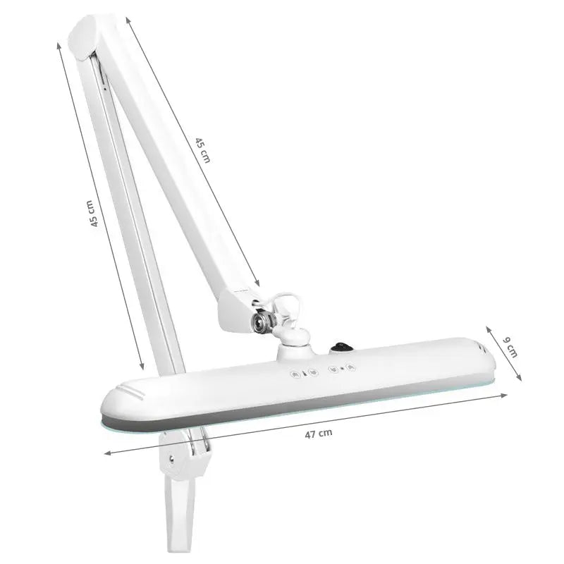 Weiße bewegliche Schreibtischlampe mit Maßen für Elegante Lupenleuchte LED 801-tl
