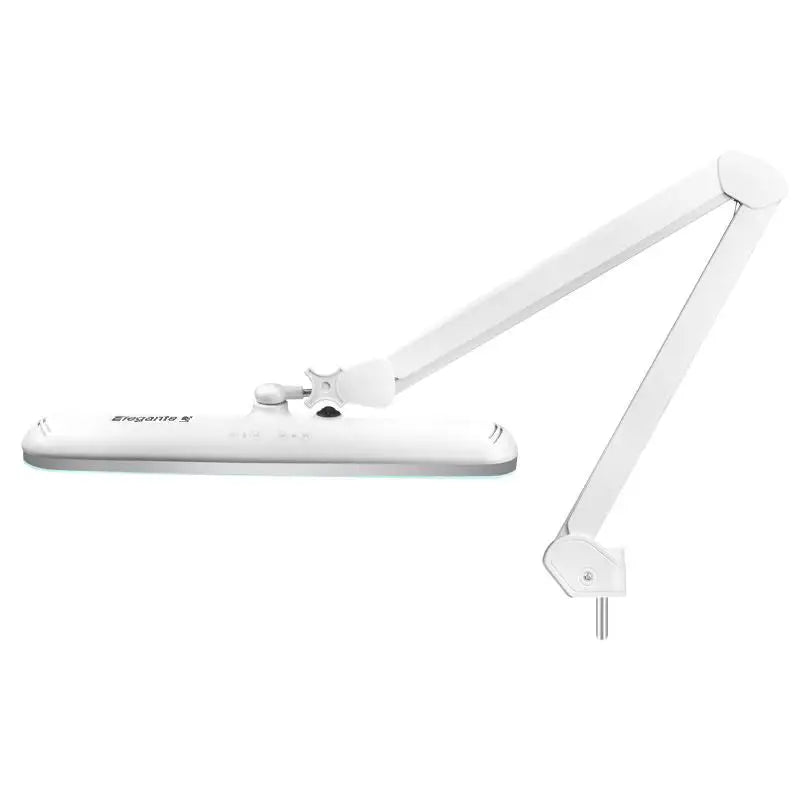 Weiße Artikulations-Schreibtischlampe Elegante Lupenleuchte LED 801-tl mit Untersatz