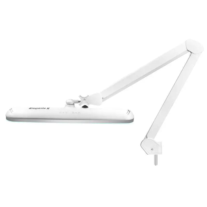 Weiße Artikulations-Schreibtischlampe Elegante Lupenleuchte LED 801-tl mit Untersatz
