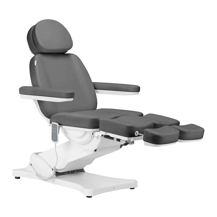 Elektrische Kosmetikliege SILLON CLASSIC 3 Motoren mit Pedi-Wiege grau
