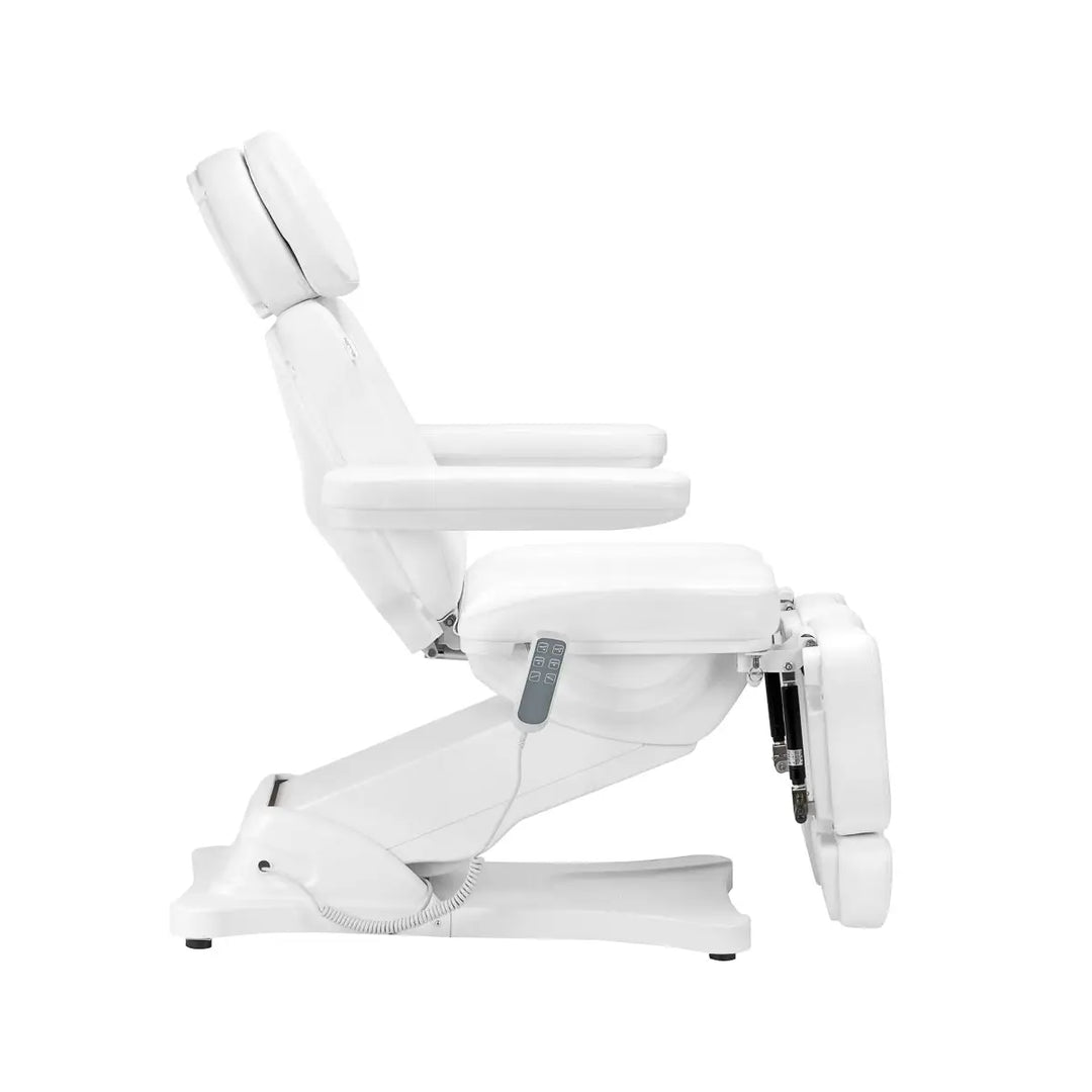 Elektrische Kosmetikliege SILLON CLASSIC 3 Motoren mit Pedi-Wiege weiß