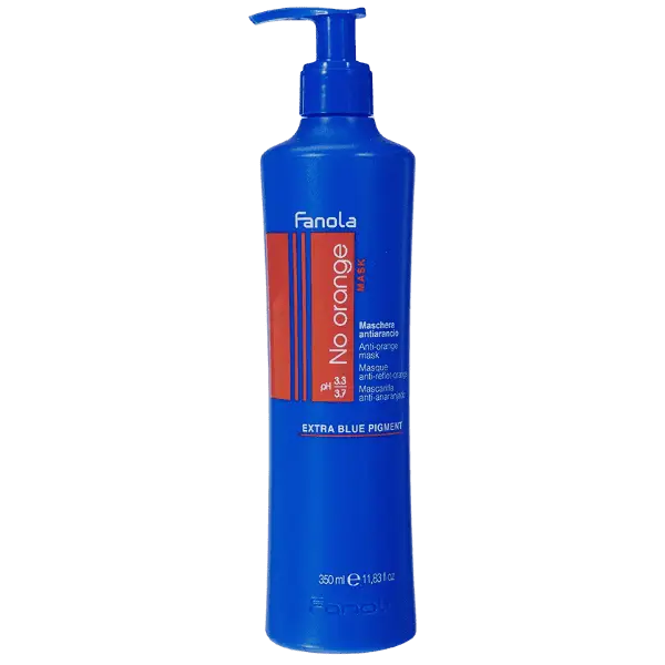Blaue Flasche Haarmaske Fanola No Orange Mask für neutralisiertes blondes Haar