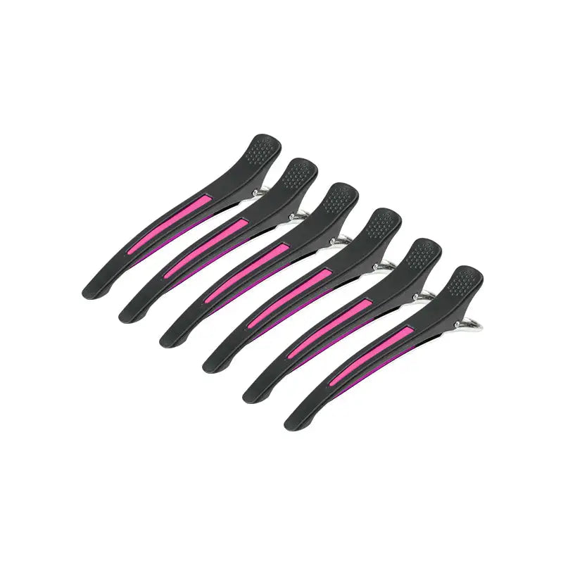 Friseur-Haarspangen Clips e-13 6 St. 11,5cm Mix Neon - Haarklammern