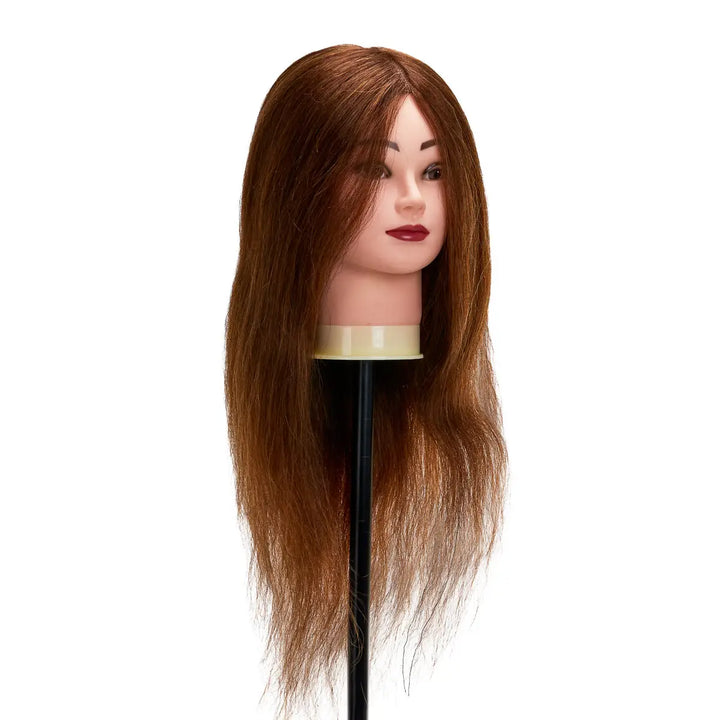 Friseur-Trainingskopf von Gabbiano WZ1 mit echtem Haar Farbe 4# Länge 20’’