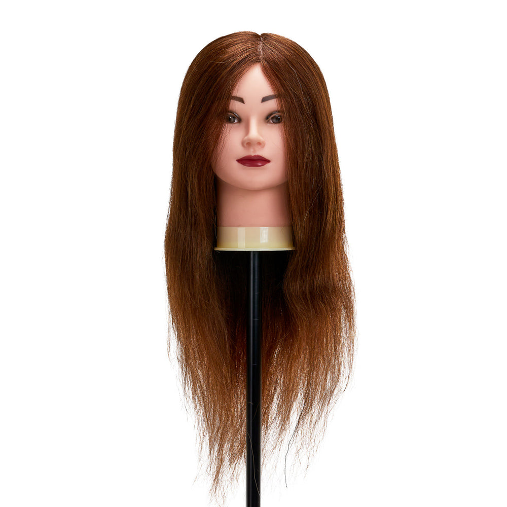 Friseur-Trainingskopf von Gabbiano WZ1 mit echtem Haar Farbe 4# Länge 20’’