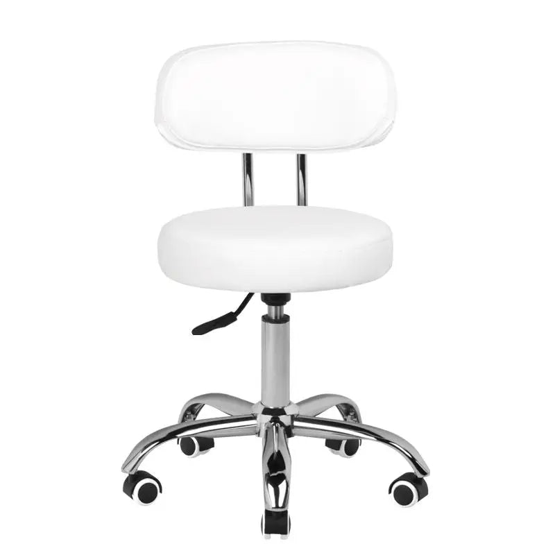 Weiße verstellbare Drehhocker für Friseur und Kosmetik, Modell A-007