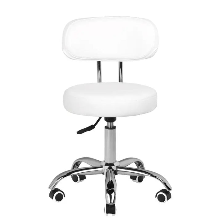 Weiße verstellbare Drehhocker für Friseur und Kosmetik, Modell A-007