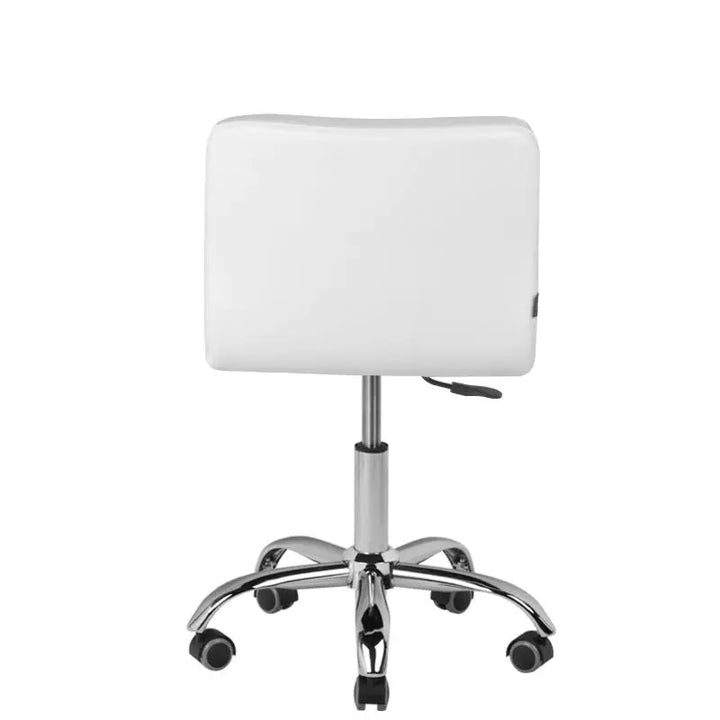 Weißer verstellbarer Rollenhocker Friseur- und Kosmetikhocker A-5299