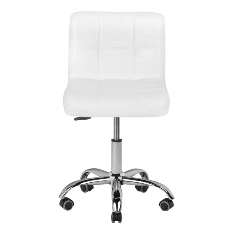 Weißer gepolsterter Drehhocker Friseur- und Kosmetikhocker A-5299