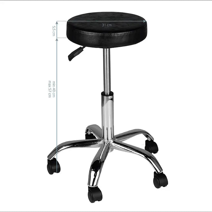 Friseur- und Kosmetikhocker AM-310 Schwarz - Friseurhocker
