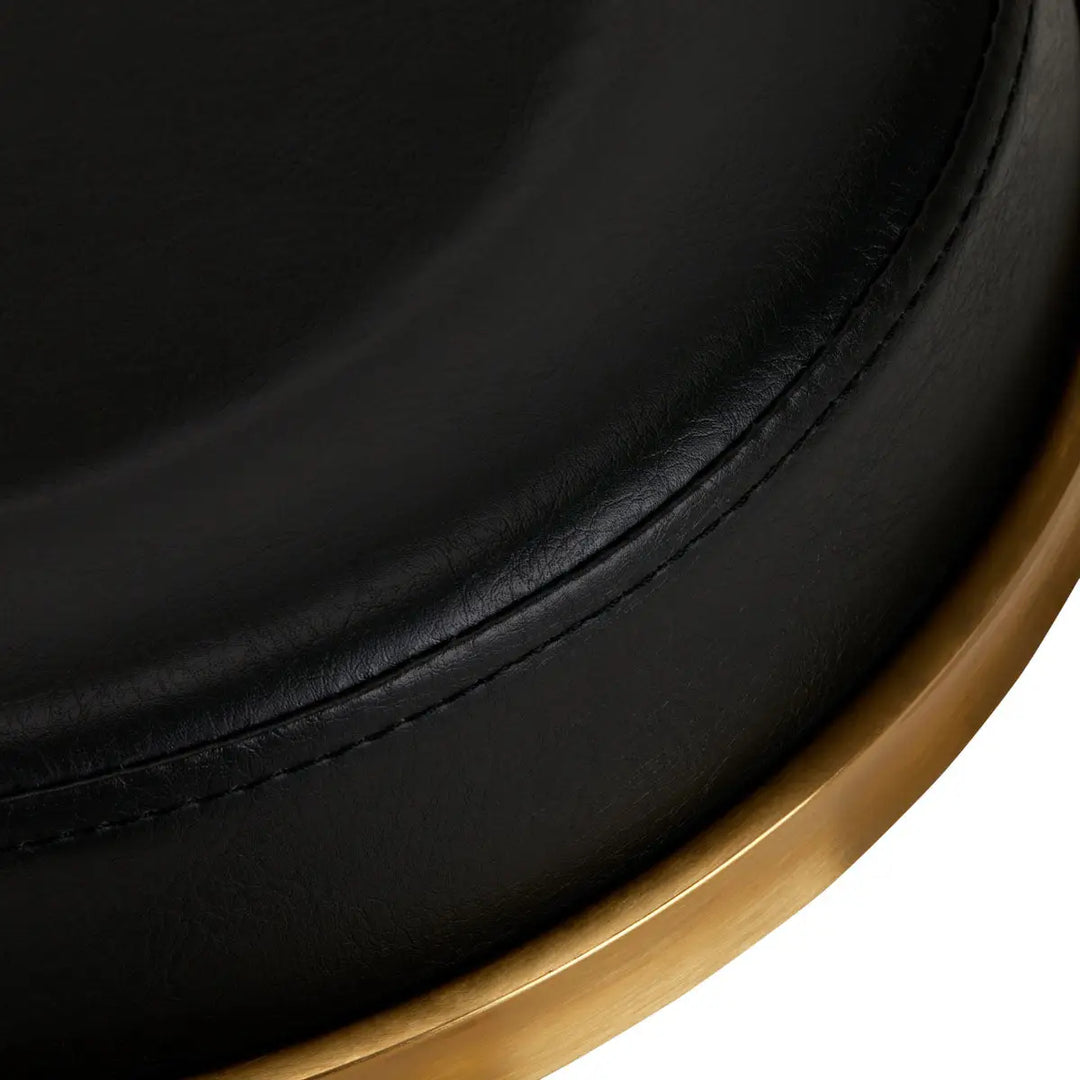 Friseur- und Kosmetikhocker H5 Gold Schwarz - Friseurhocker