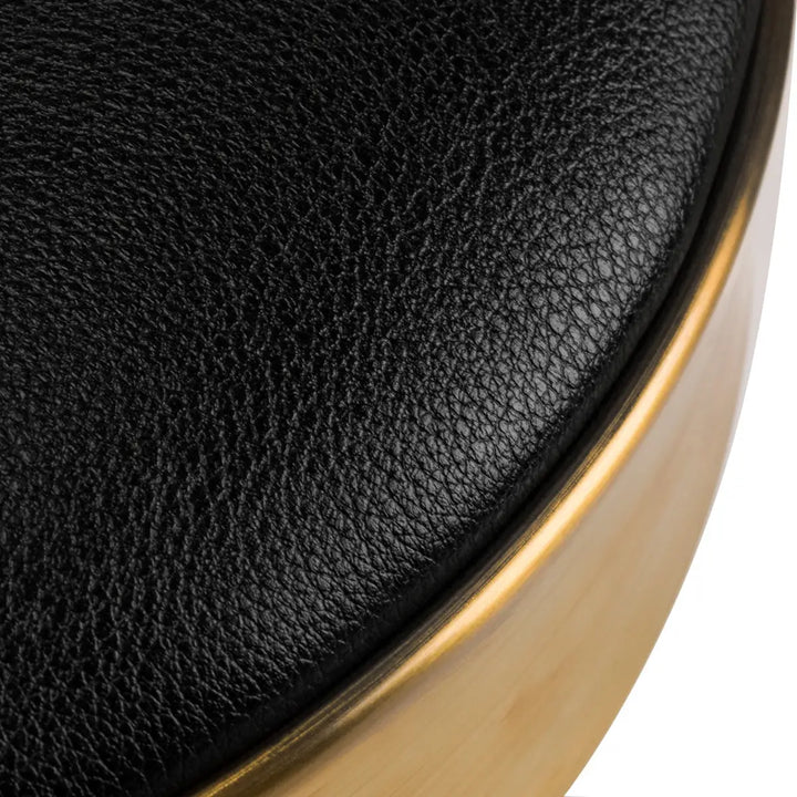 Friseur- und Kosmetikhocker M-1640 Gold Schwarz - Friseurhocker