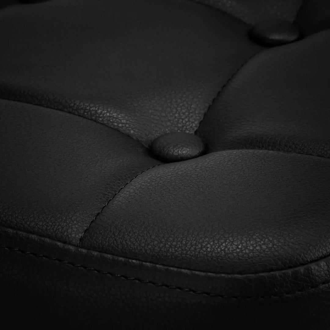 Friseur- und Kosmetikhocker M-1645 Silber Schwarz - Friseurhocker