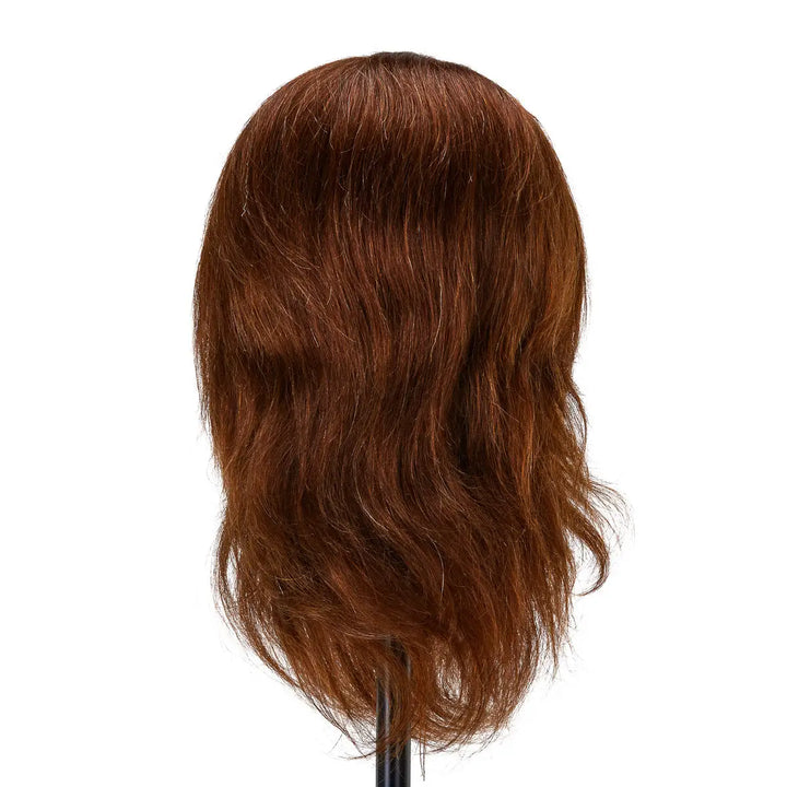 Friseurübungs- und Bartkopf von Gabbiano WZ4 mit Naturhaar Farbe 4# Länge 8’’ + 6’’