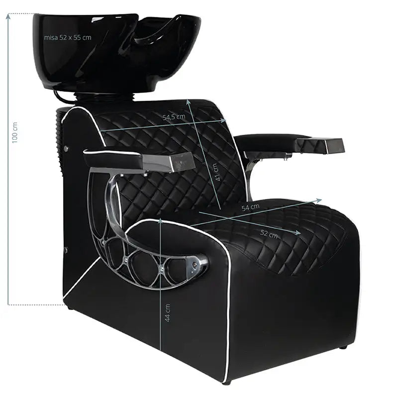 Gabbiano Barber-Waschanlage Simone Schwarz - Friseur-Waschbecken