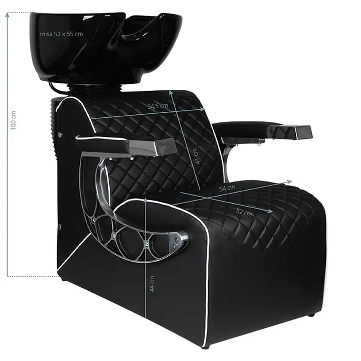 Gabbiano Barber-Waschanlage Simone Schwarz - Friseur-Waschbecken