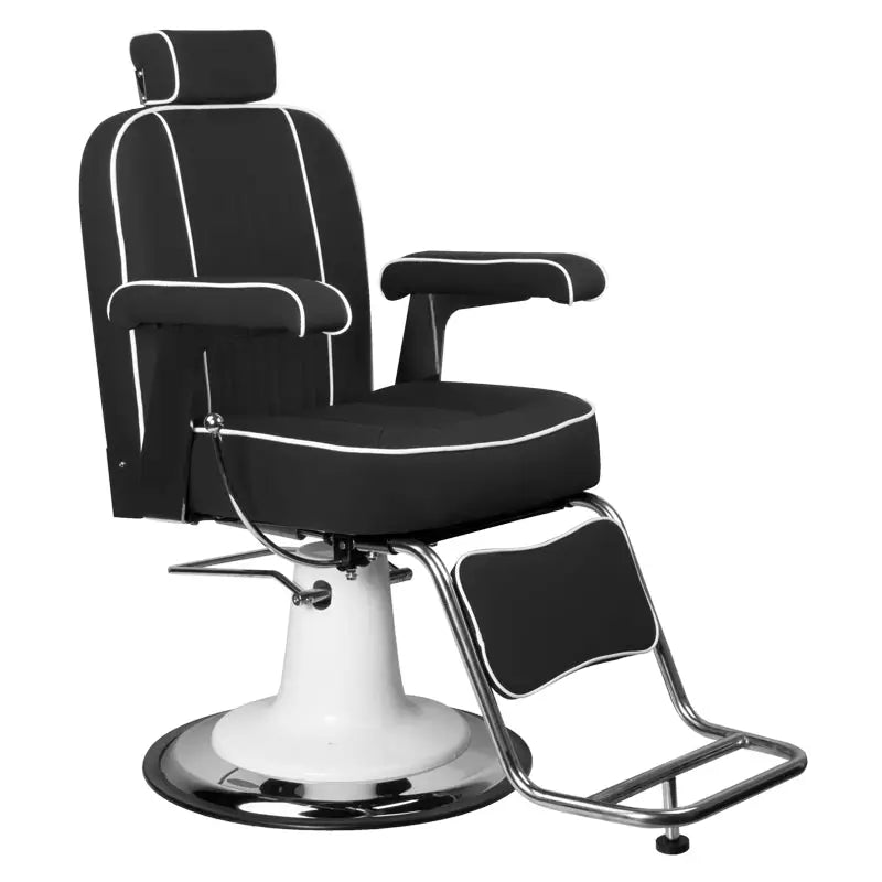 Schwarzer Barberstuhl Amadeo mit weißen Akzenten von Gabbiano Barberstuhl